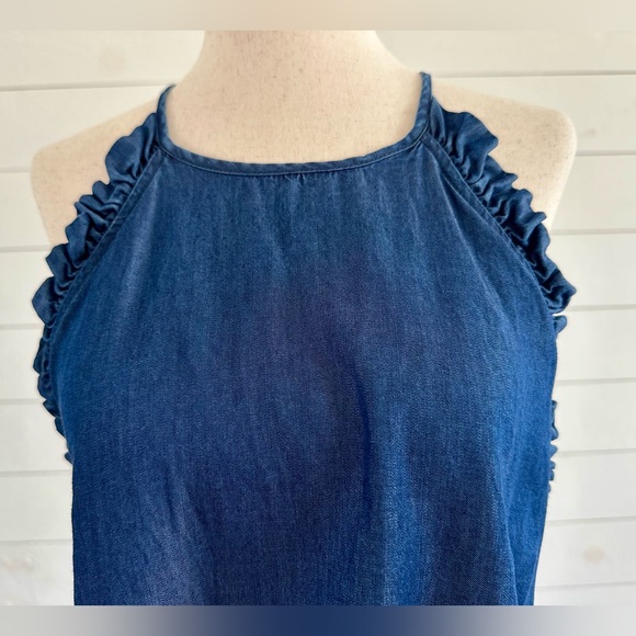 1250c Denim Halter Top. Size Large - Picture 3 of 3